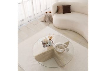 Makhan Sofabord 90 cm - Beige - Møbler - Bord - Sofabord & salongbord