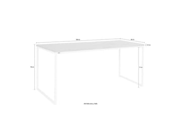 Mali Rektangulært Spisebord 180 cm i Tre med Eikeutseende - Hvit|Beige - Møbler - Bord - Spisebord & kjøkkenbord