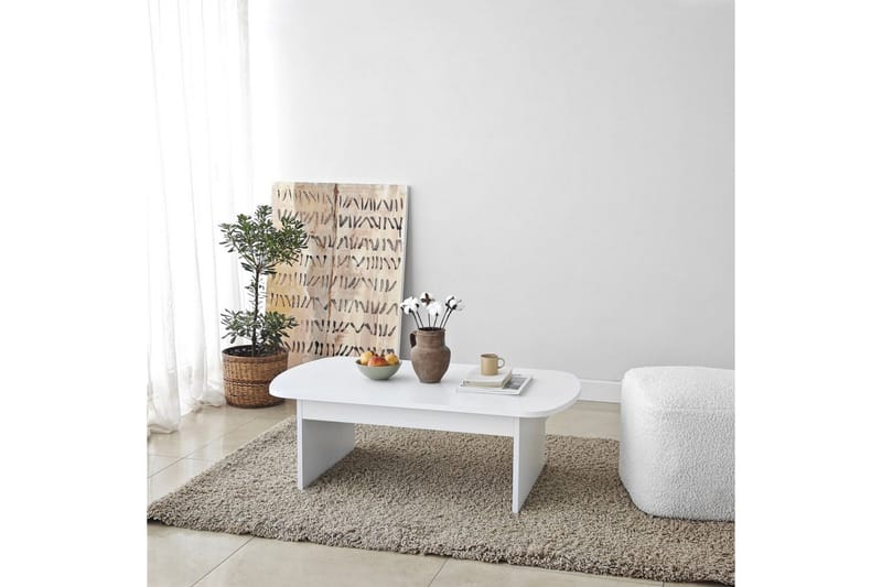 Malo Sofabord 105 cm - Hvit - Møbler - Bord - Sofabord & salongbord
