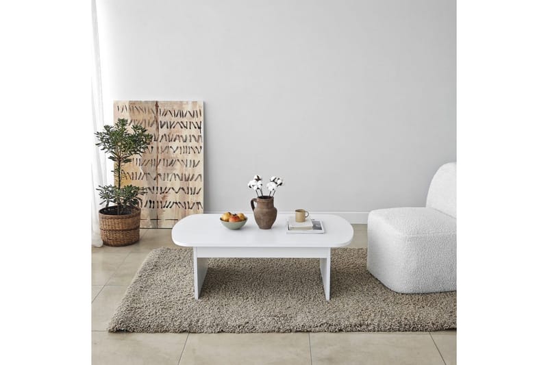 Malo Sofabord 105 cm - Hvit - Møbler - Bord - Sofabord & salongbord
