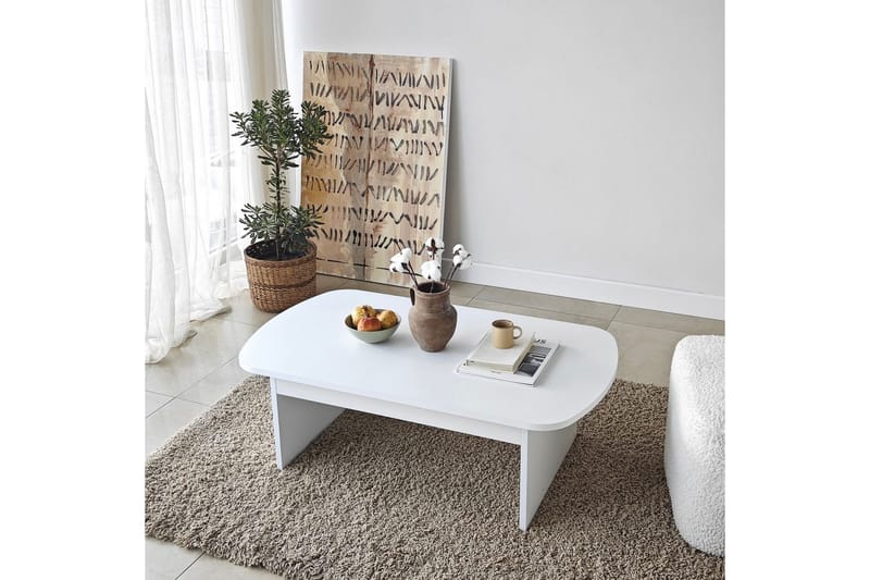 Malo Sofabord 105 cm - Hvit - Møbler - Bord - Sofabord & salongbord