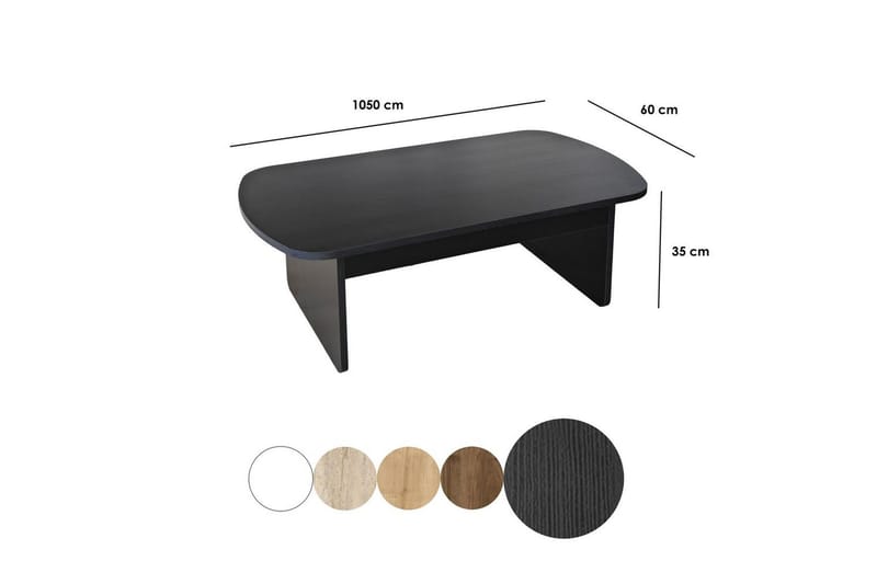 Malo Sofabord 105 cm - Svart - Møbler - Bord - Sofabord & salongbord