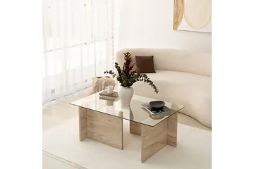 Malpani Sofabord 105 cm - Beige - Møbler - Bord - Sofabord & salongbord