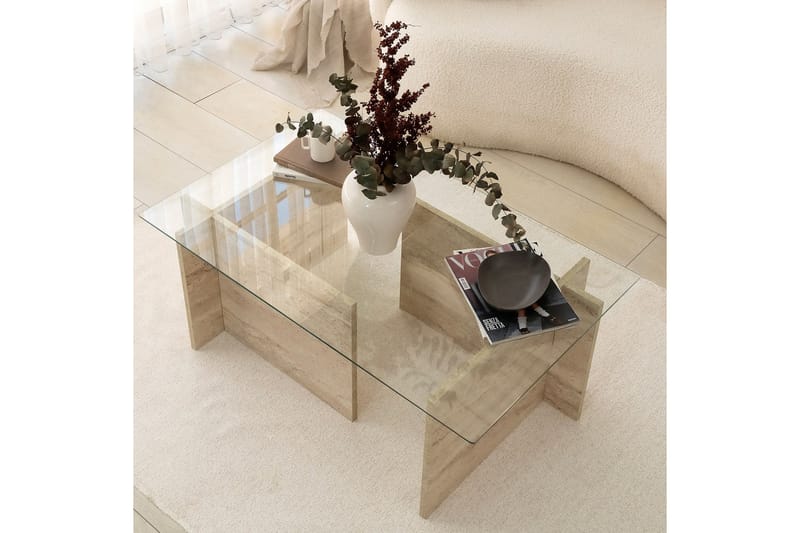Malpani Sofabord 105 cm - Beige - Møbler - Bord - Sofabord & salongbord