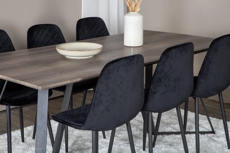 Malvina Spisegruppe 180 cm + 6 stk Ypas Spisestoler - Møbler - Bord - Spisegruppe