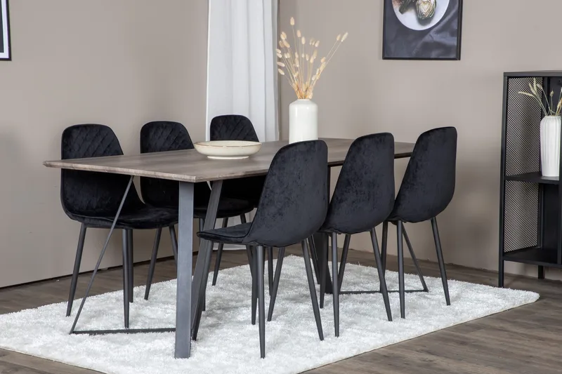 Malvina Spisegruppe 180 cm + 6 stk Ypas Spisestoler - Møbler - Bord - Spisegruppe