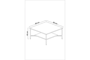 Manchan Sofabord 80 cm - Valnøtt/Svart - Møbler - Bord - Sofabord & salongbord