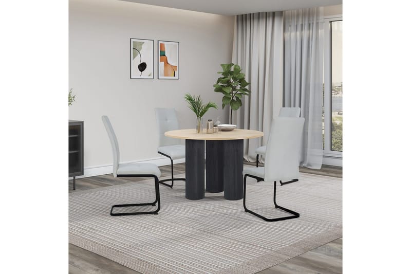 Mandan Spisebord Rundt 110 cm - Brun - Møbler - Bord - Spisebord & kjøkkenbord