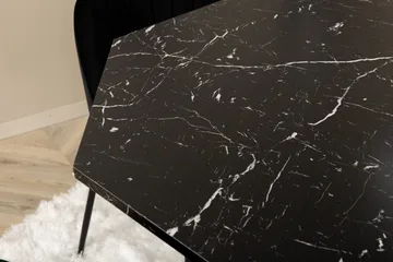 Marbs rund spisegruppe 110 cm inkl. 4 Foyos stoler - Svart - Møbler - Bord - Spisegruppe