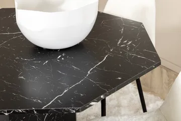 Marbs rund spisegruppe 110 cm inkl. 4 Pontus stoler - Svart/Hvit - Møbler - Bord - Spisegruppe