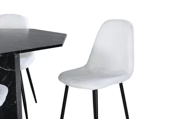 Marbs rundt spisebord 110 cm med 4 Polar spisestoler - Møbler - Bord - Spisegruppe