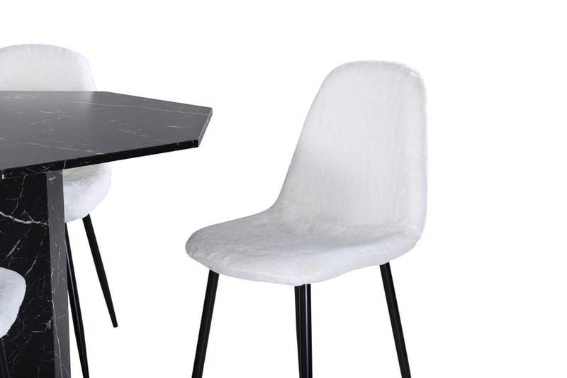 Marbs rundt spisebord 110 cm med 4 Polar spisestoler - Møbler - Bord - Spisegruppe