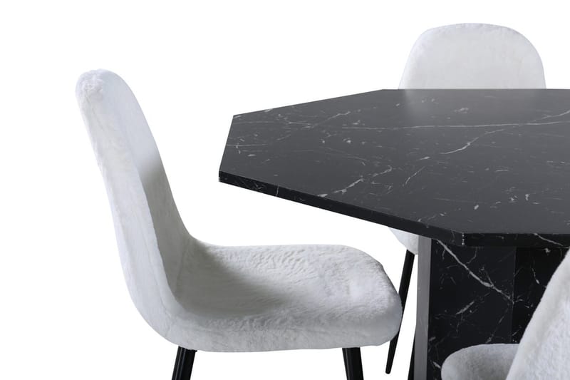 Marbs rundt spisebord 110 cm med 4 Polar spisestoler - Møbler - Bord - Spisegruppe