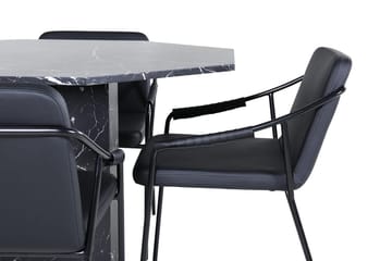Marbs Spisebord 110 cm Rundt med 4 Tvista Barstoler - Møbler - Bord - Spisegruppe