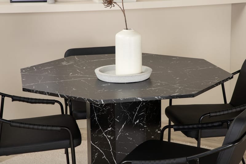 Marbs Spisebord 110 cm Rundt med 4 Tvista Barstoler - Møbler - Bord - Spisegruppe