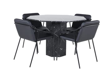 Marbs Spisebord 110 cm Rundt med 4 Tvista Barstoler - Møbler - Bord - Spisegruppe