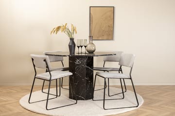 Marbs Spisegruppe 110 cm Rund med 4 Kenth-stoler - Svart - Møbler - Bord - Spisegruppe