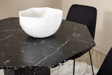 Marbs Spisegruppe 110 cm Rund med 4 Muce Stoler - Sort - Møbler - Bord - Spisegruppe