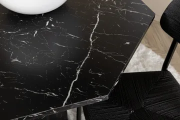 Marbs Spisegruppe 110 cm Rund med 4 Polar Stoler - Sort - Møbler - Bord - Spisegruppe