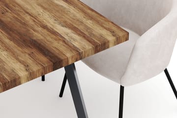 Marcelen Uttrekkbart Spisebord med 4 Berit Stoler - Brun - Møbler - Bord - Spisegruppe