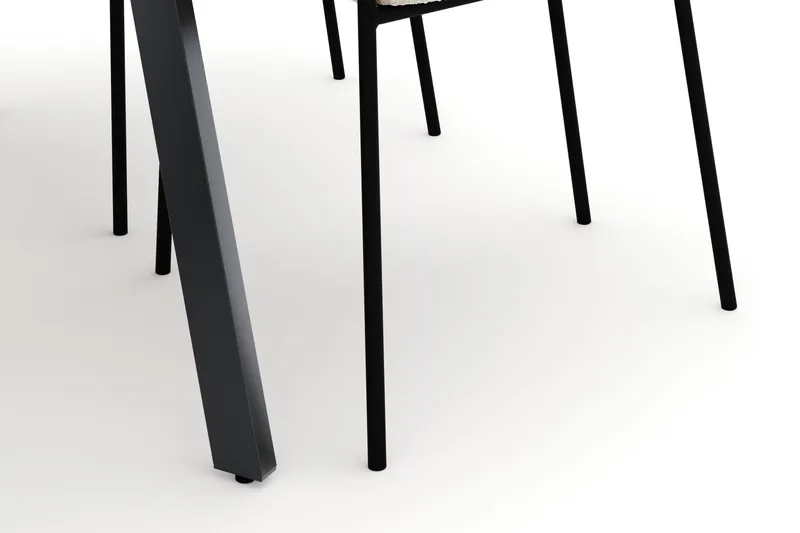 Marcelen Uttrekkbart Spisebord med 4 Gemmiano Stoler - Brun - Møbler - Bord - Spisegruppe