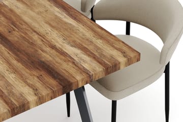 Marcelen Uttrekkbart Spisebord med 4 Sawako Stoler - Brun - Møbler - Bord - Spisegruppe