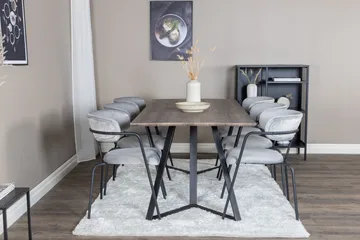 Marina Matgruppe 180 cm Rektangulær med 6 Arrow Stoler - Sort - Møbler - Bord - Spisegruppe