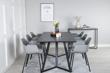 Marina Matgruppe 180 cm Rektangulær med 6 Comfort Stoler - Sort - Møbler - Bord - Spisegruppe
