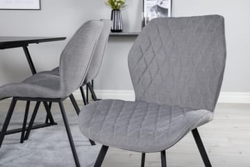 Marina Matgruppe 180 cm Rektangul ær med 6 Gemma Stoler - Sort - Møbler - Bord - Spisegruppe