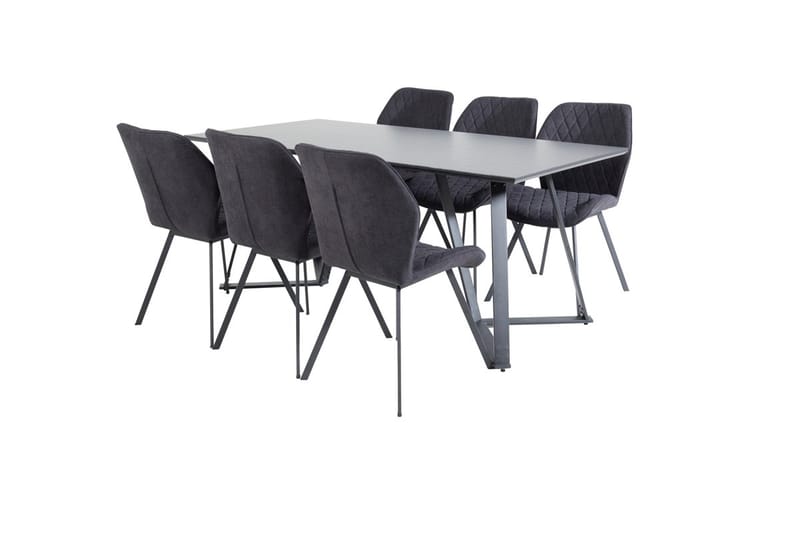 Marina spisebord 180 cm med 6 Gemma spisestoler - Møbler - Bord - Spisegruppe