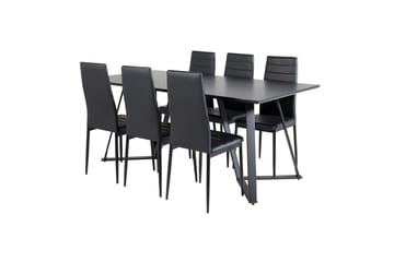 Marina spisebord 180 cm med 6 Slim spisestoler - M øbler - Bord - Spisegruppe