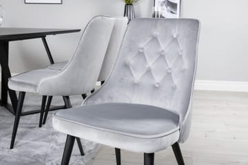 Marina spisebord 180 cm med 6 Velvet Deluxe fløyelsstoler - Møbler - Bord - Spisegruppe