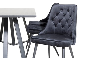 Marina spisebord 180 cm med 6 Velvet Deluxe fløyelsstoler - Møbler - Bord - Spisegruppe