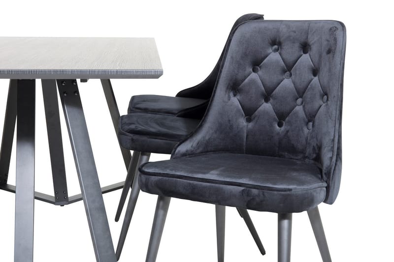 Marina spisebord 180 cm med 6 Velvet Deluxe fløyelsstoler - Møbler - Bord - Spisegruppe