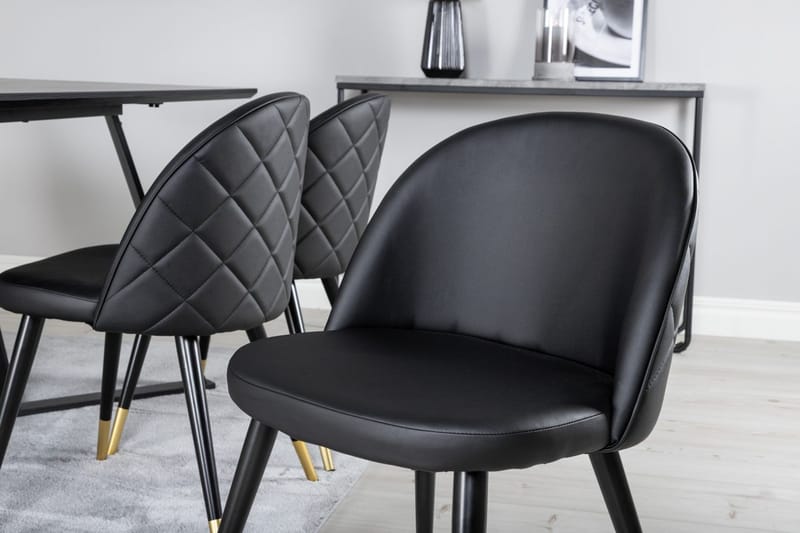 Marina Spisebord 180 cm med 6 Velvet Deluxe Spisestoler - Møbler - Bord - Spisegruppe