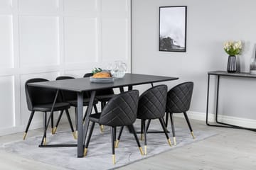 Marina Spisebord 180 cm med 6 Velvet Deluxe Spisestoler - Møbler - Bord - Spisegruppe