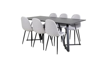Marina spisebord 180 cm med 6 Polar spisestoler - Møbler - Bord - Spisegruppe