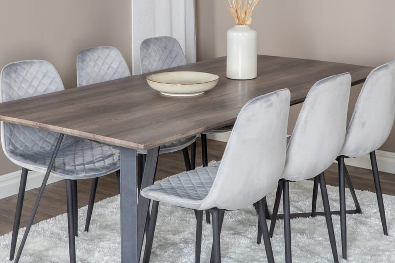 Marina spisebord 180 cm med 6 Polar spisestoler - Møbler - Bord - Spisegruppe
