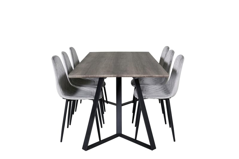Marina spisebord 180 cm med 6 Polar spisestoler - Møbler - Bord - Spisegruppe