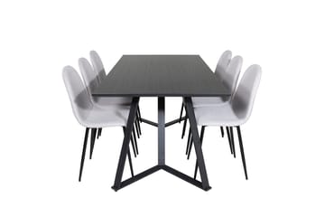 Marina spisebord 180 cm med 6 Polar spisestoler - Møbler - Bord - Spisegruppe