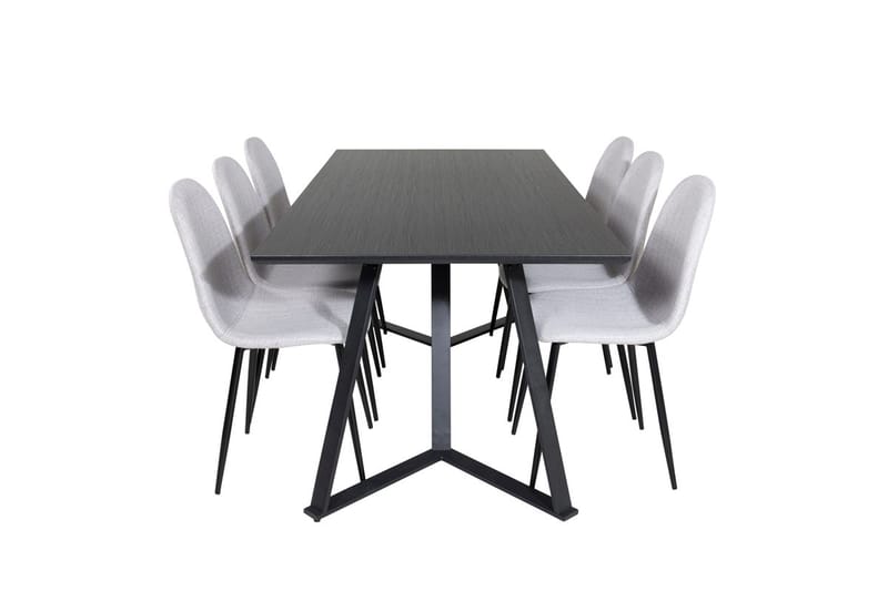 Marina spisebord 180 cm med 6 Polar spisestoler - Møbler - Bord - Spisegruppe
