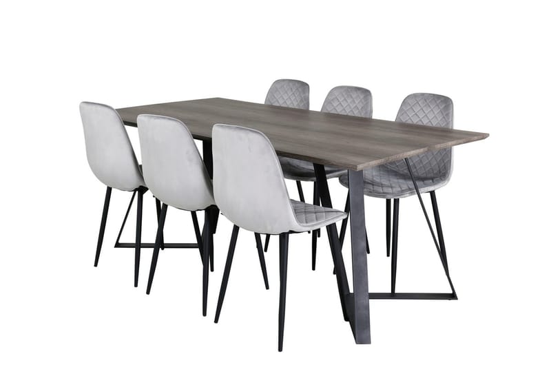 Marina spisebord 180 cm med 6 Polar spisestoler - Møbler - Bord - Spisegruppe