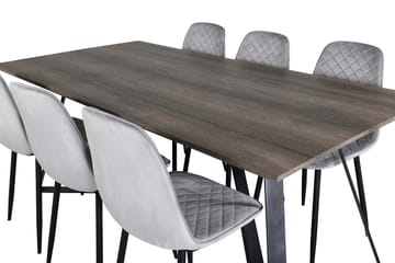 Marina spisebord 180 cm med 6 Polar spisestoler - Møbler - Bord - Spisegruppe
