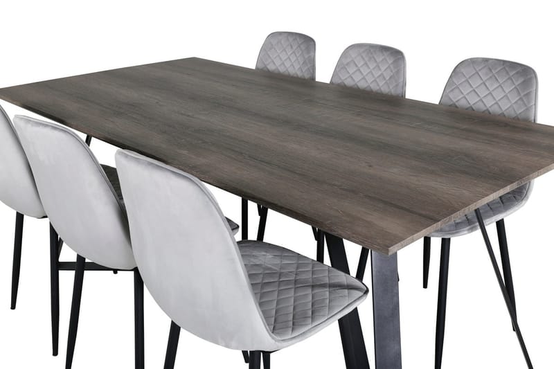Marina spisebord 180 cm med 6 Polar spisestoler - Møbler - Bord - Spisegruppe