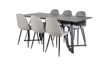 Marina spisebord 180 cm med 6 Polar kjøkkenstoler - Møbler - Bord - Spisegruppe