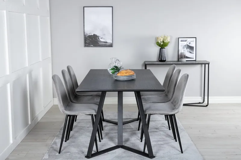 Marina spisebord 180 cm med 6 Polar kjøkkenstoler