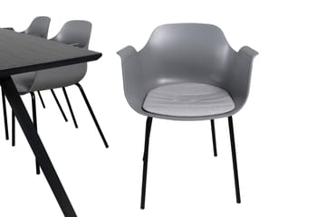 Marina spisegruppe 180 cm rektangulær med 6 Comfort stoler - Svart - Møbler - Bord - Spisegruppe