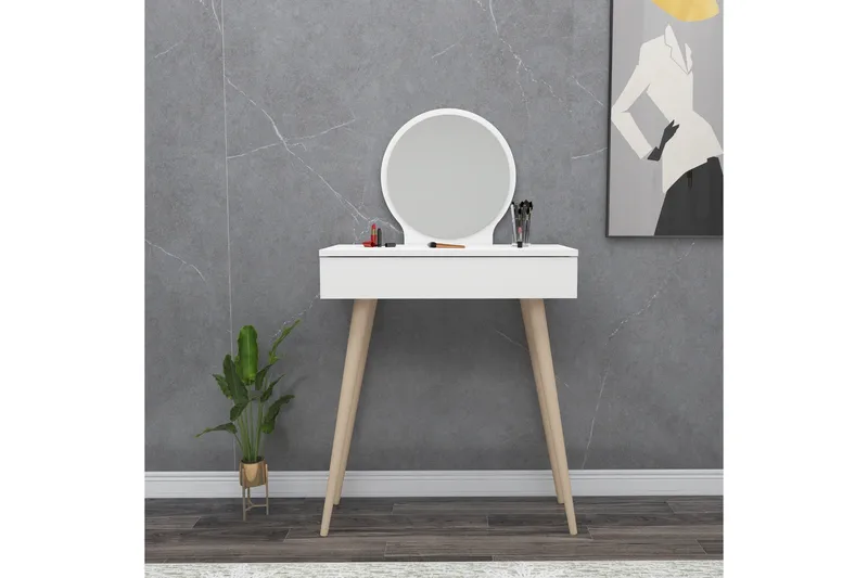 Markas Sminkebord 72 cm - Hvit - Møbler - Bord - Sminkebord & toalettbord