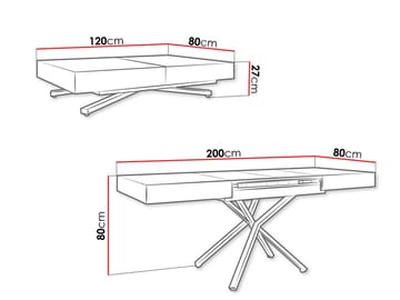 Avendi sofabord 120 cm - Gull, hvit marmor - Møbler - Bord - Marmorbord