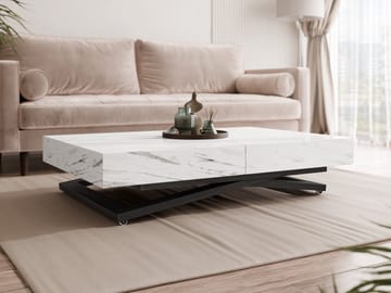 Avendi sofabord 120 cm - Svart, hvit marmor - Møbler - Bord - Marmorbord